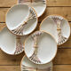 Assiettes asperges barbotine