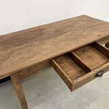 Small walnut farmhouse table with spindle legs