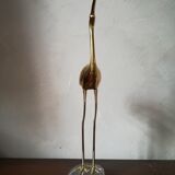 Heron or brass ibis on Plexiglas base
