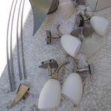 "Paulmann" 1m40 design hanging 6 lights anodized aluminium - 70s