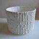 Ceramic cache pot in bamboo style, Italy 1980, Hollywood Regency.
