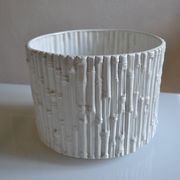 Ceramic cache pot in bamboo style, Italy 1980, Hollywood Regency.