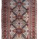 Handmade vintage Caucasian Zeyhur rug 130cm x 228cm 1950s