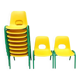 Set of 10 vintage children's stacking chairs