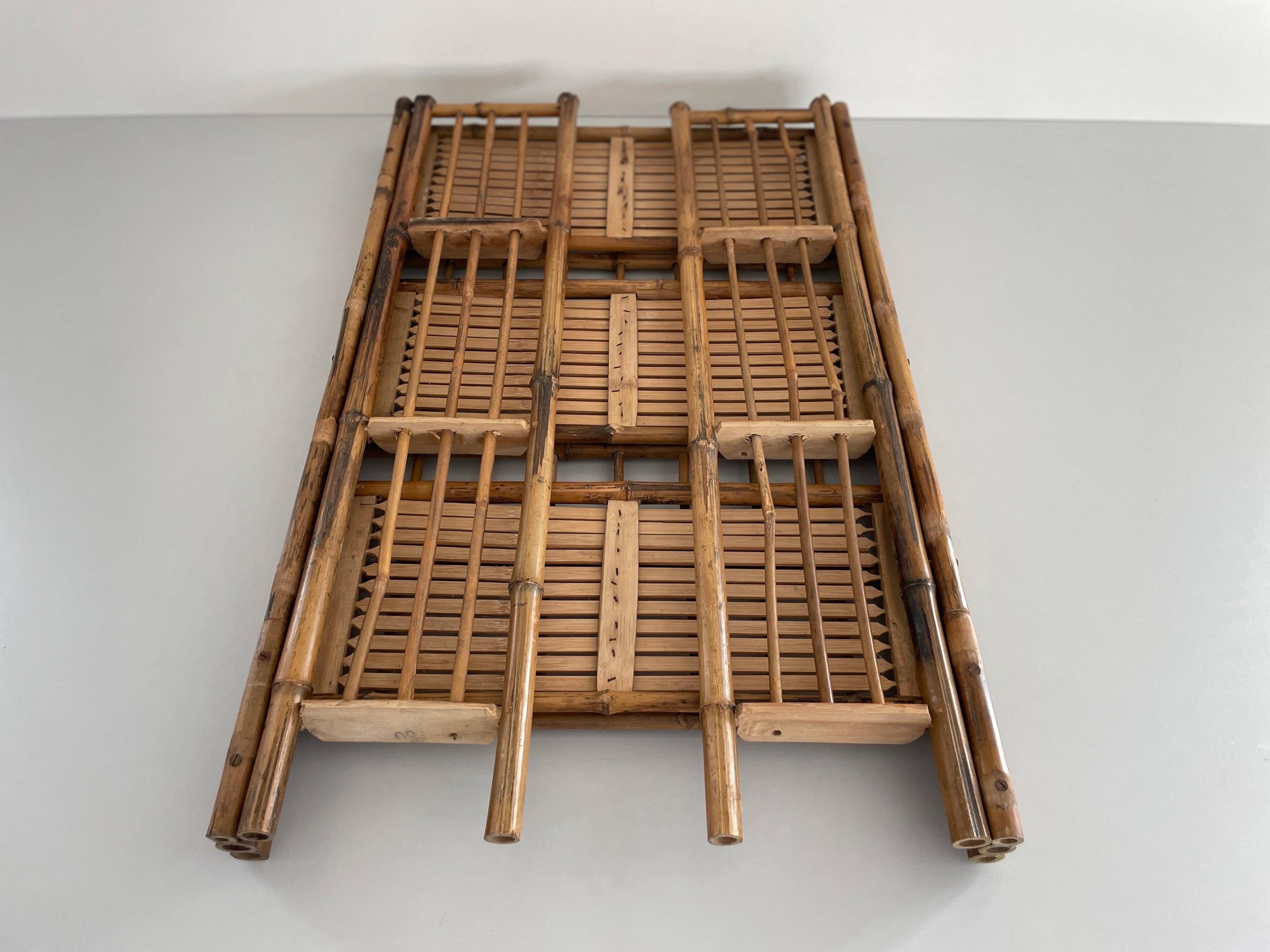 Folding bamboo shelf, 1960, Italy