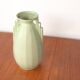 Art Deco vase in fine apple green earthenware, Sarreguemines.