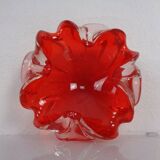 Vintage Italian Red Murano Glass Bowl, 1960s