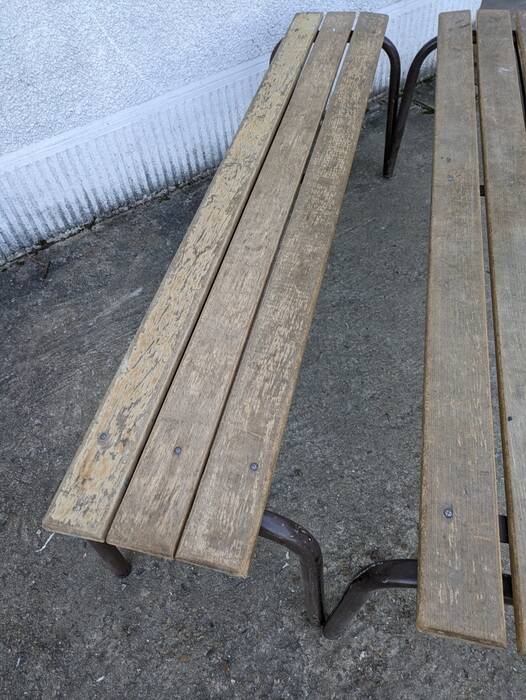 Pair of school benches