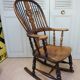 Chaise à Bascule Windsor Antique du 19ème Siècle