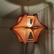 Age french 60s mid century wooden pendant