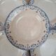 Set of 7 antique deep plates from Creil and Montereau, La Vallières service, 23 cm