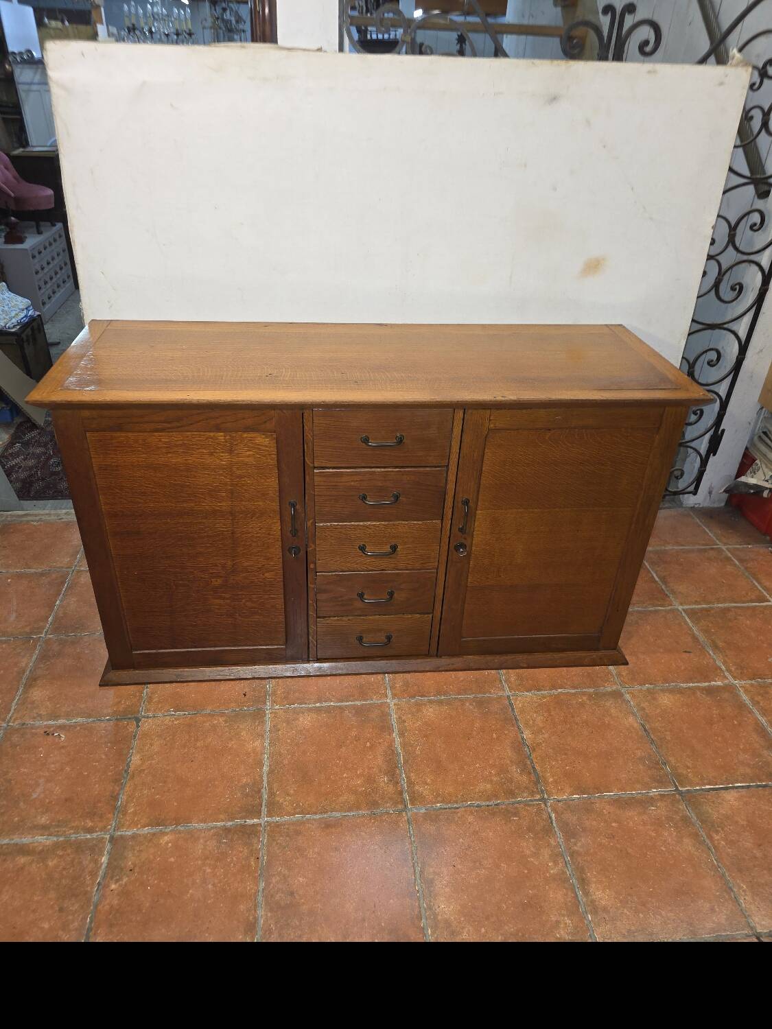 Vintage oak enfilade from the 1960s.