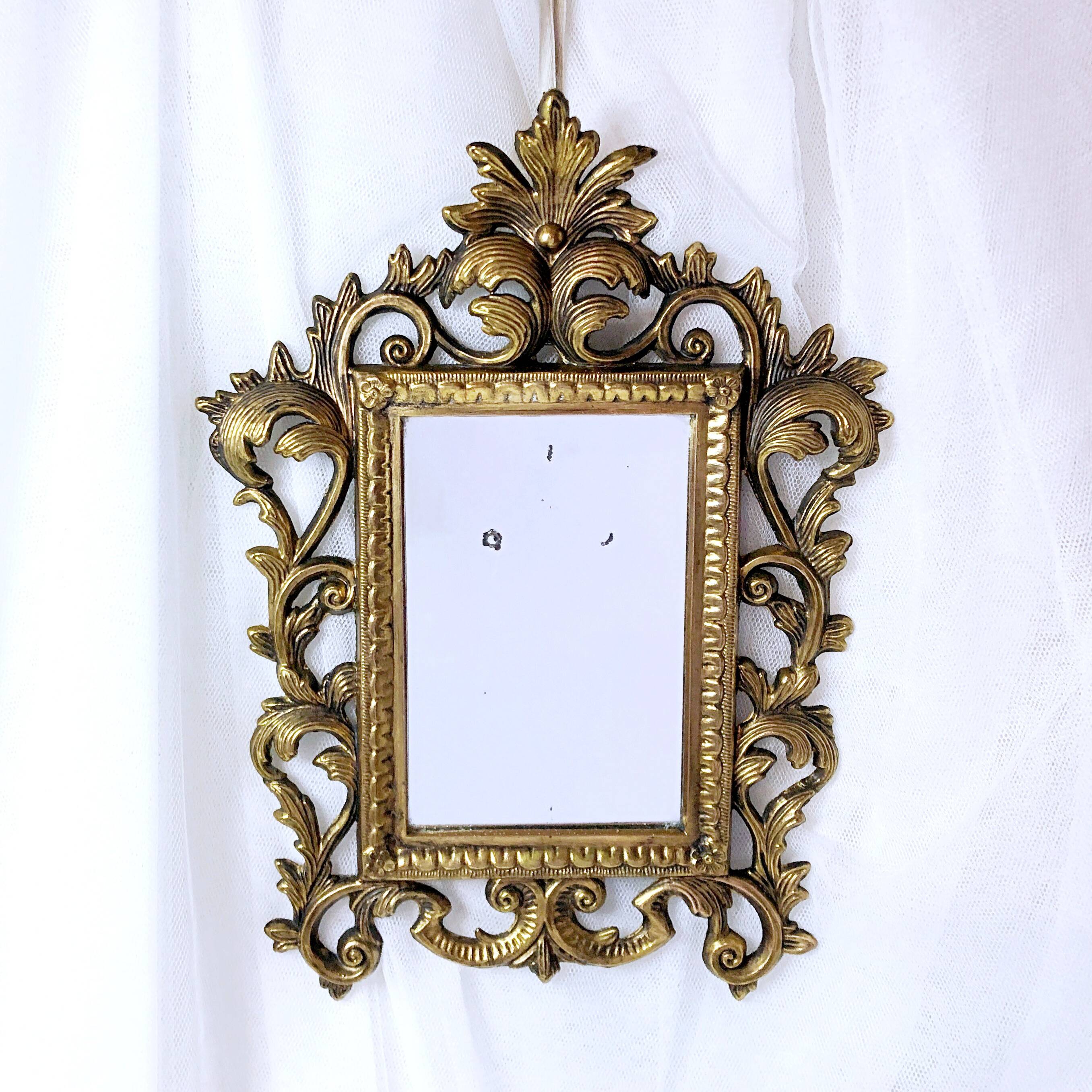 Small Rococo Baroque style mirror by Roberta Wood vintage 50/60