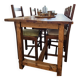 table de ferme pin massif + 6 chaises paillées