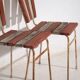 4 chaises de jardin rouges, c.1920