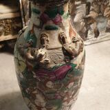 Cracked ceramic vase japan XIXth