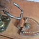 Antique leather and brass trunk/suitcase, high-end luggage circa 1930