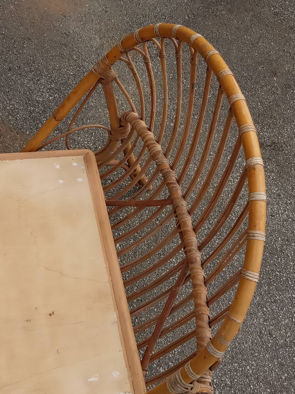 Lit en rotin années 50/60