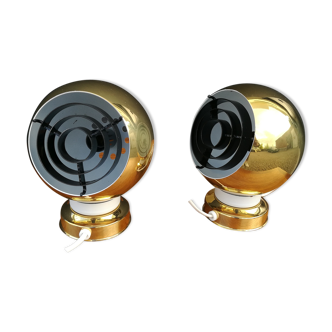 Pair of wall lamps balls magnetic Magnetlampan Swedish
