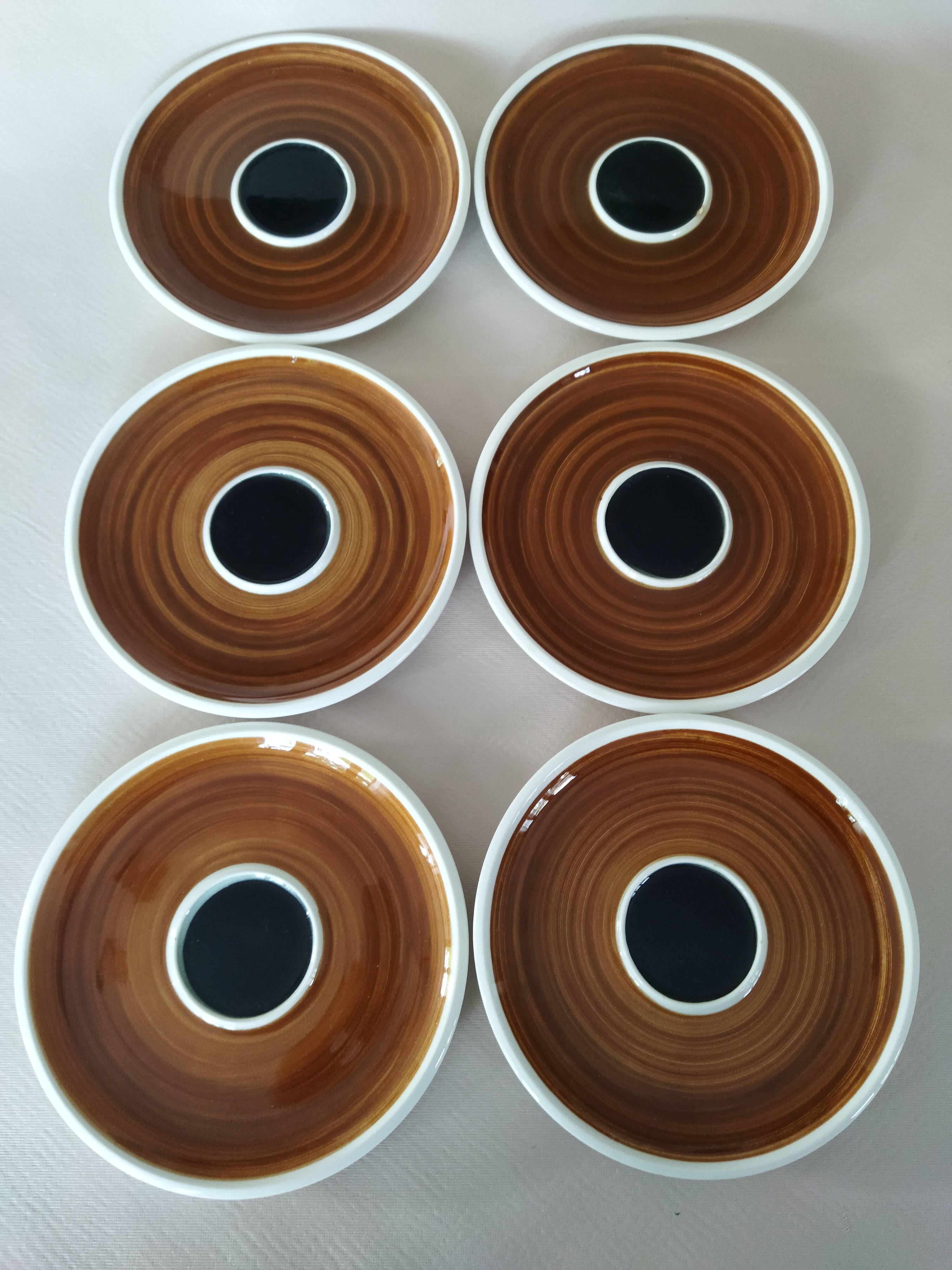 Lot de 6 soucoupes Kimono Boch La Louvière