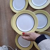 7 vintage l'amandinoise dessert plates