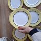 7 vintage l'amandinoise dessert plates