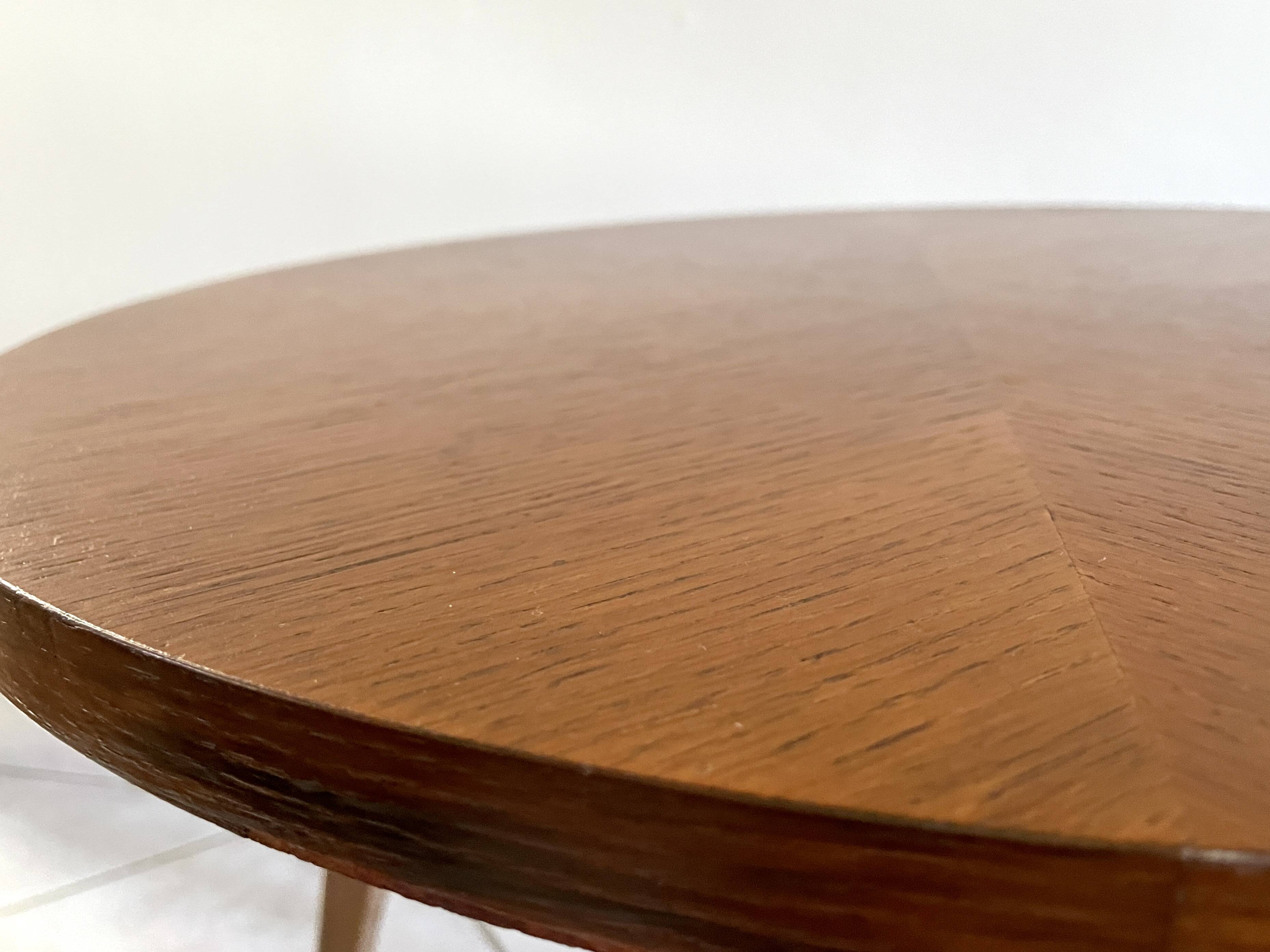 Round coffee table with compass legs 1970