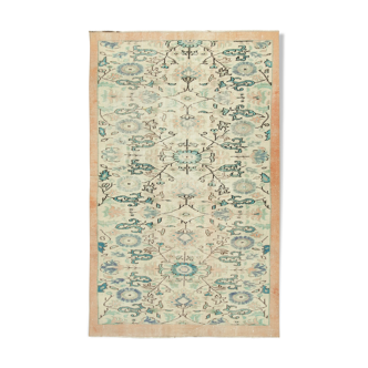 Hand-knotted one-of-a-kind turkish beige carpet 153 cm x 262 cm
