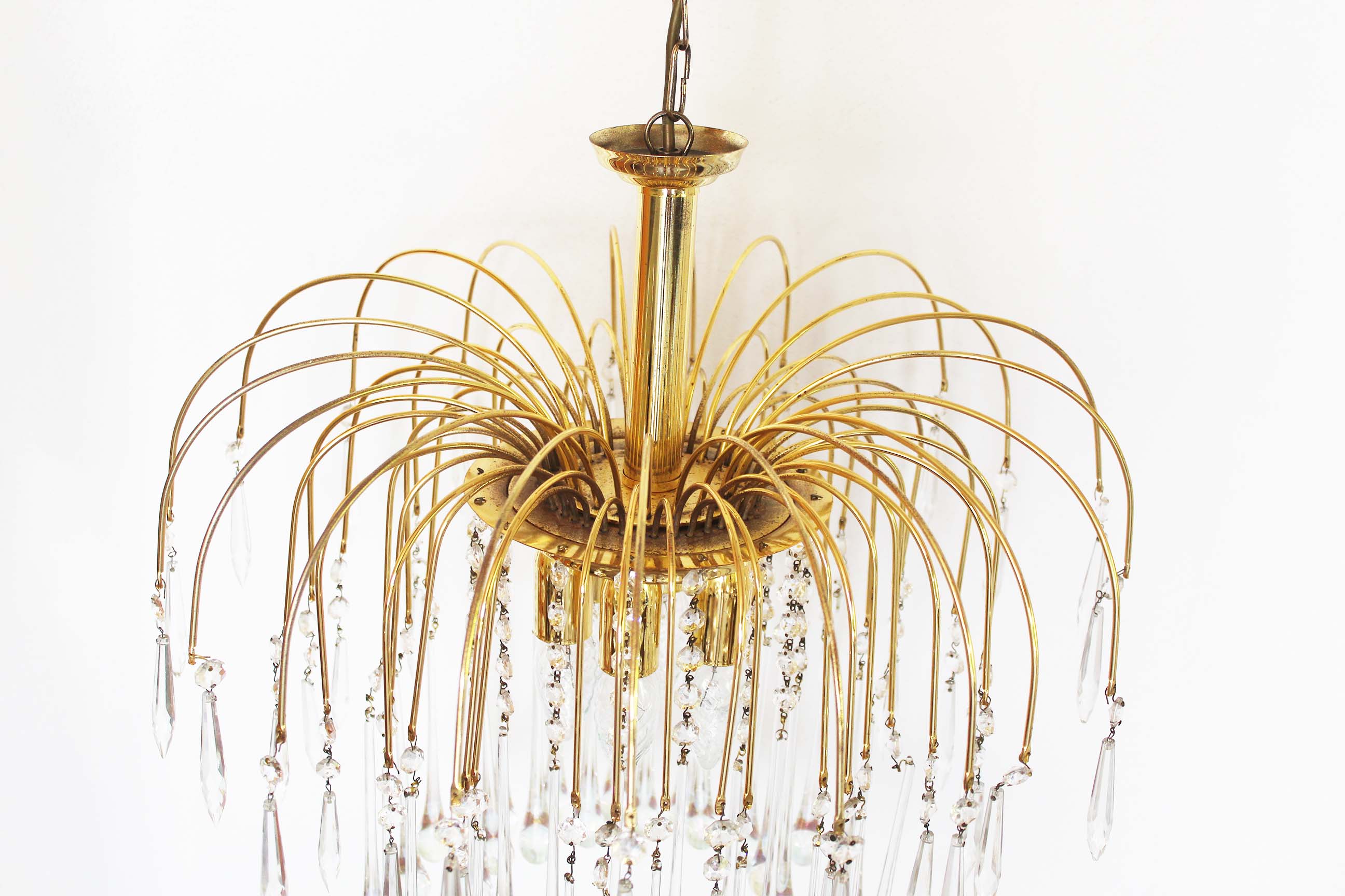 Murano glass teardrop waterfall ceiling lamp