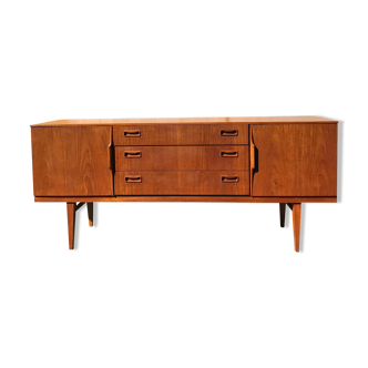 Enfilade en teck, design scandinave des années 1960