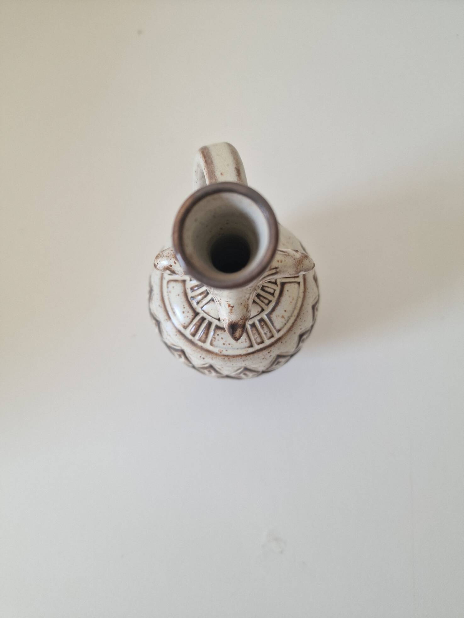 Vase / Vintage soliflore in handcrafted ceramic – Brutalist style
