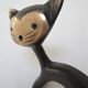 Blackened bronze brass cat wears zoomorphic pen Walter Bosse vintage