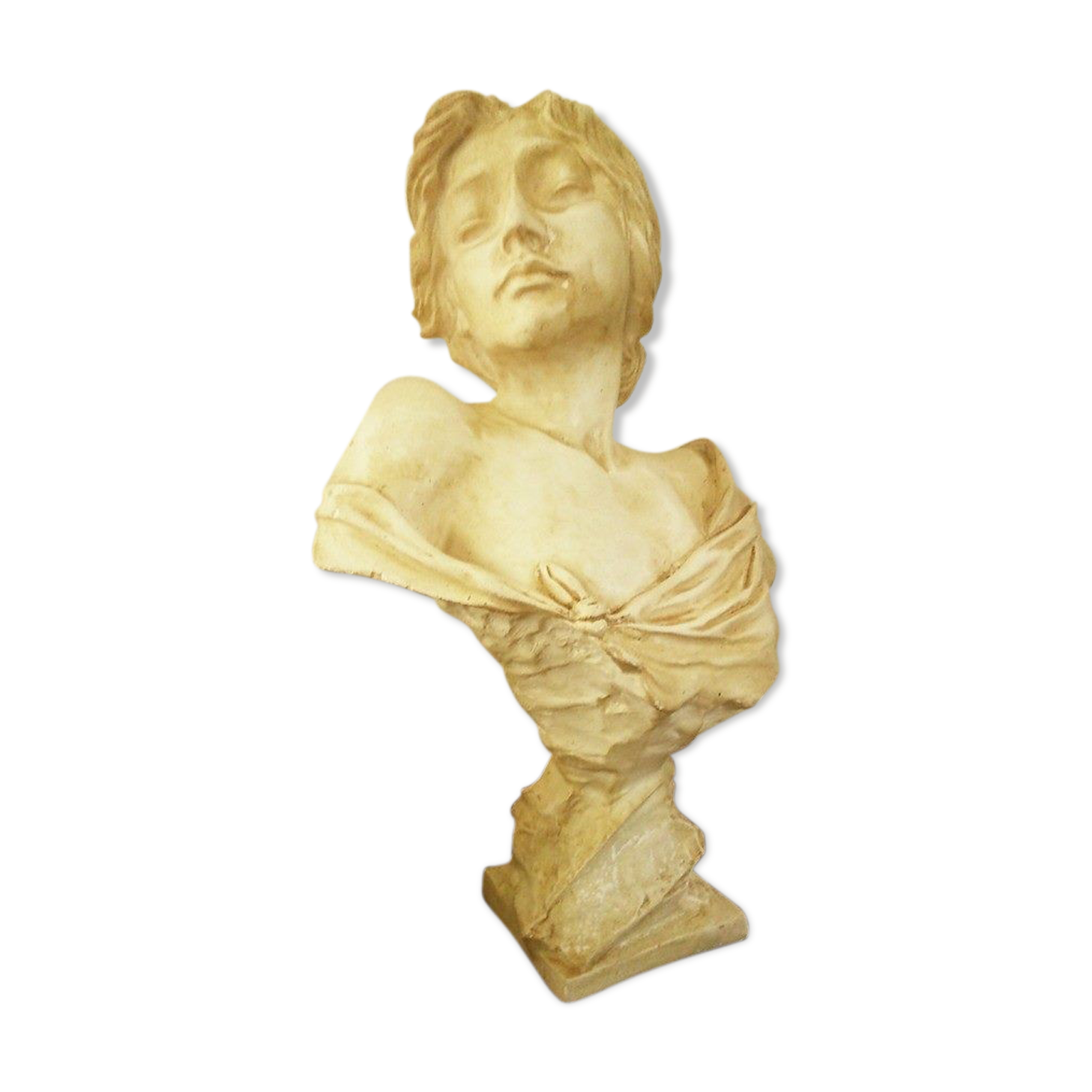 Old plaster bust of woman