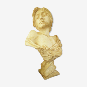 Buste de femme ancien en plâtre