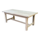 Renovated farmhouse dining table, extendable, made of solid oak, 200-280cm.