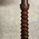 Charles Dudouyt style turned oak wood floor lamp 1940