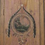 Armoire de mariée peinte d'art populaire 1792