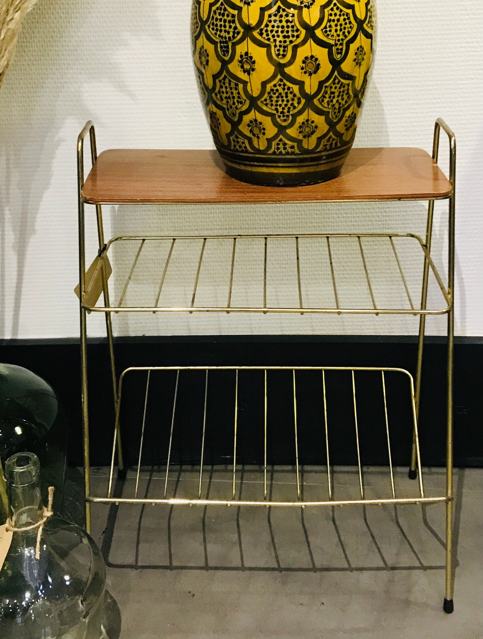 Vintage disc storage console