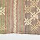 6x8 Light Green Brown Turkish Kilim Rug, 173x260Cm