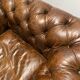 Handcrafted Brown leather Chesterfield Club Armchair