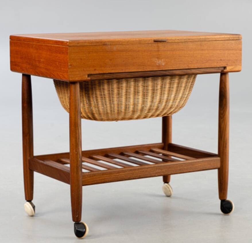 Side table, Scandinavian teak nightstand by Ejvind Johansson