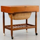 Side table, Scandinavian teak nightstand by Ejvind Johansson