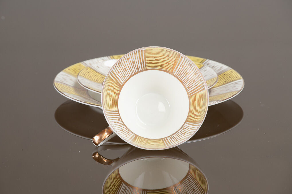 Porcelain cup and saucers set Bavaria 1950