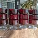 Lot de 12 coupes à champagne Luminarc modèle Suède rouge
