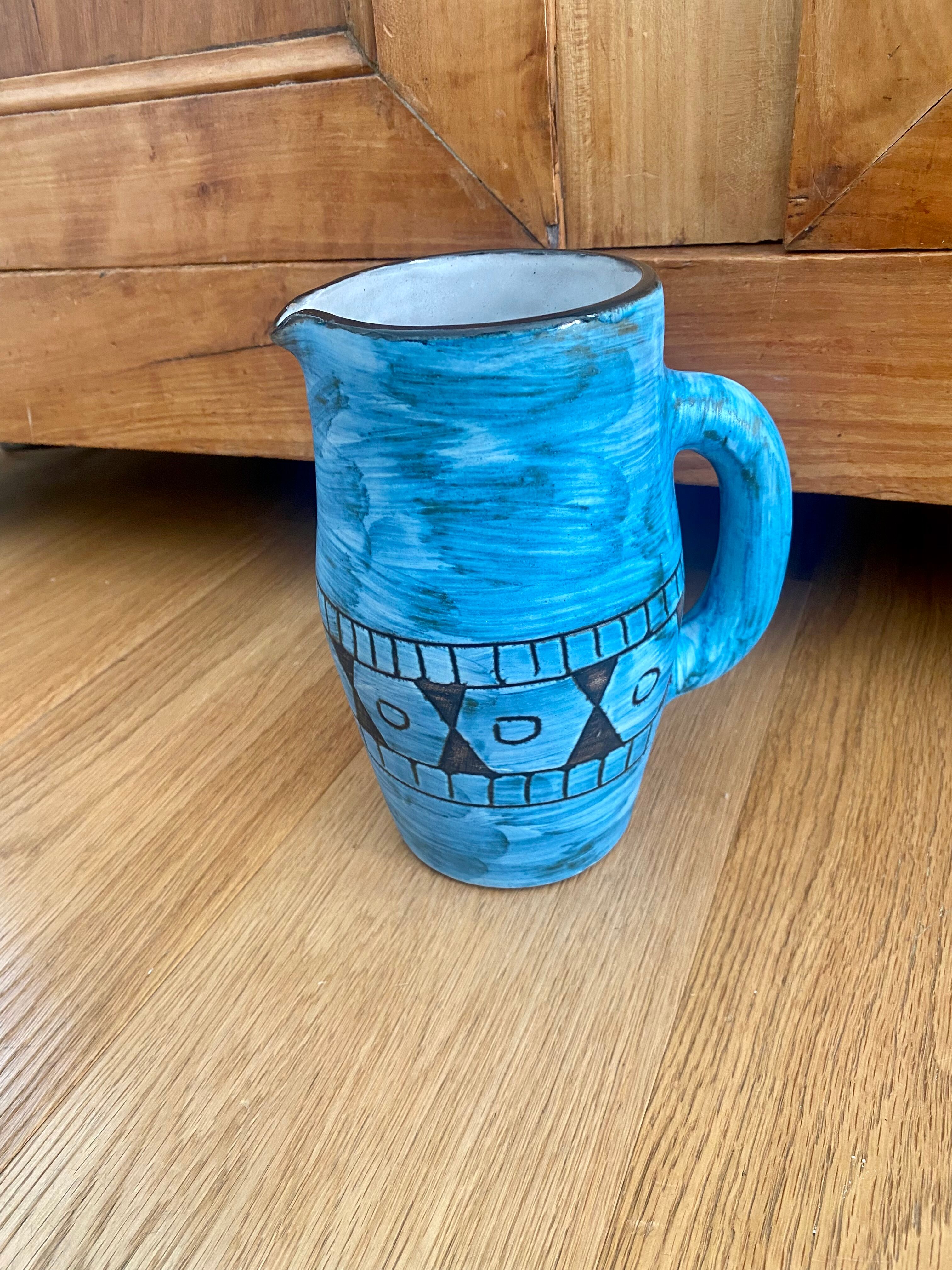 Ceramic pitcher Alain Maunier Vallauris