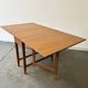 Table à manger à rabats en teck Schreiber des années 1960.