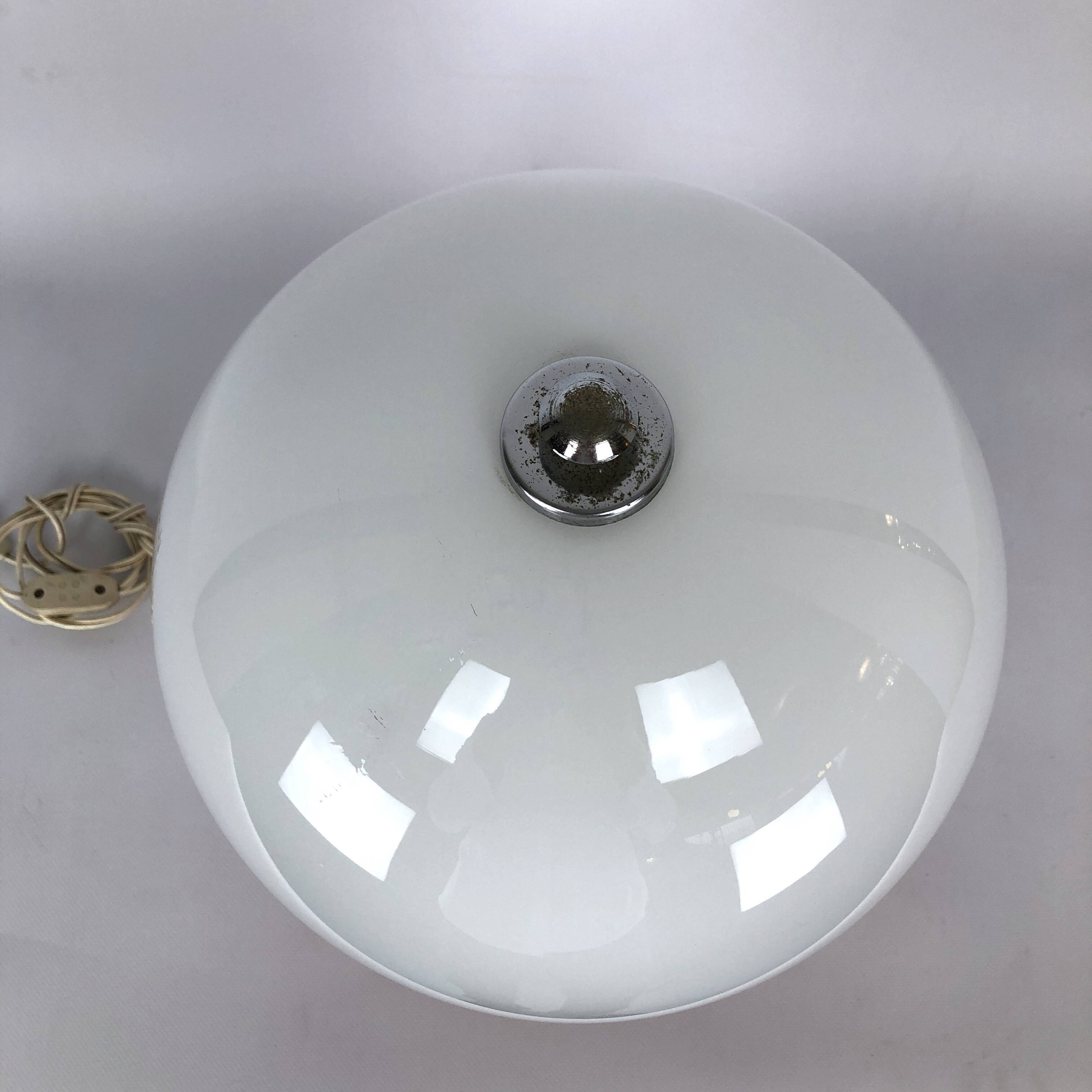 Vintage Italian coloured Murano glass table lamp by Mazzega