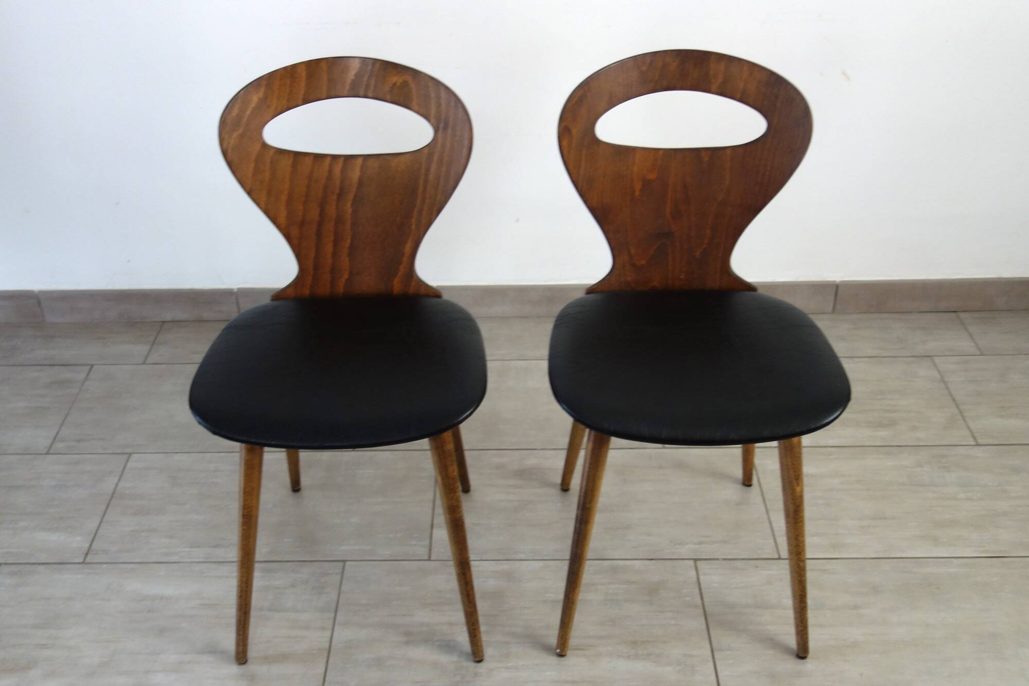 2 Baumann chairs, ant model, 50s-60s