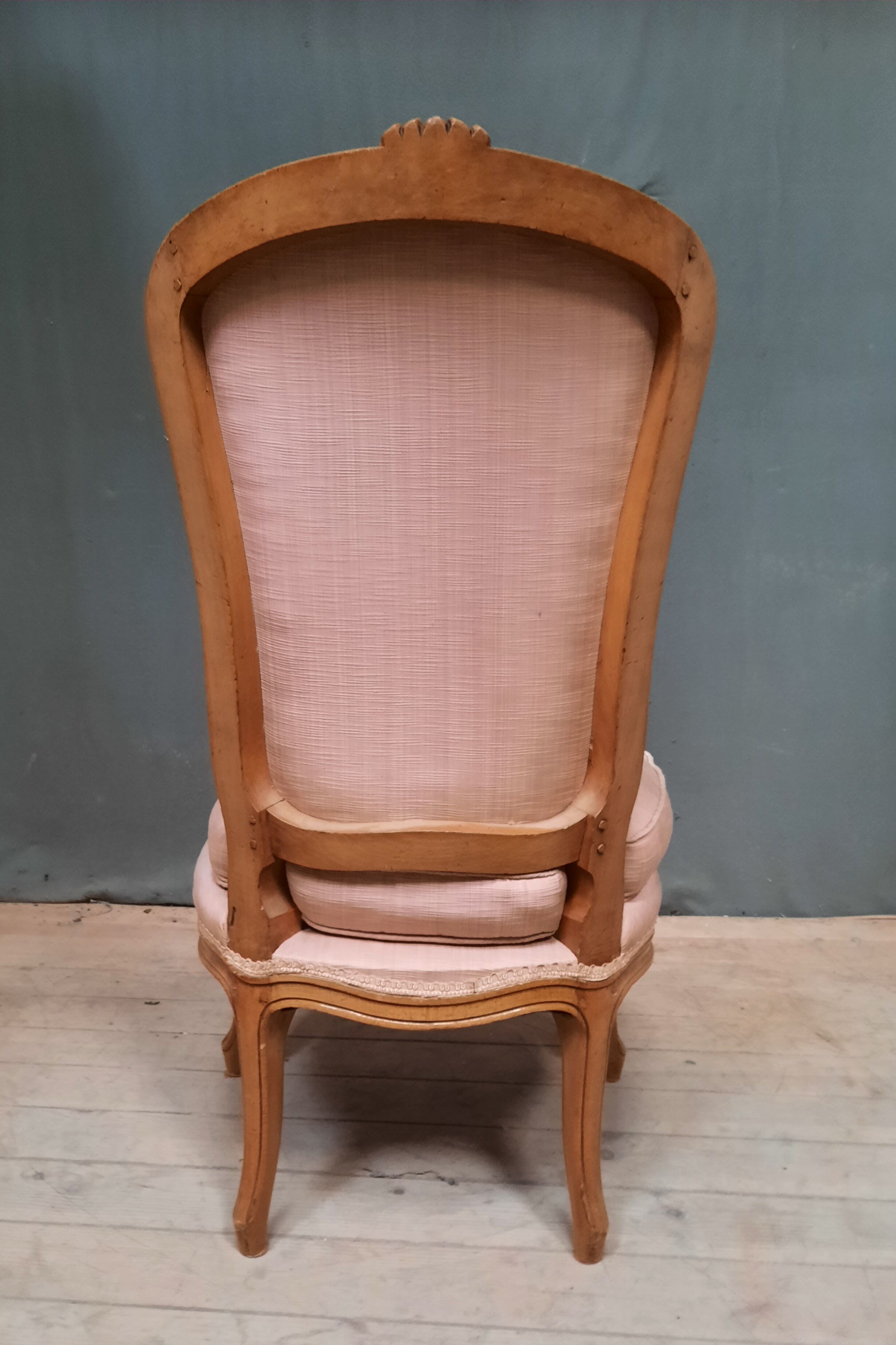 Louis xv style upholstered low chair