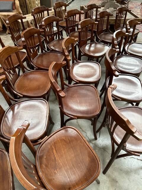 Suite of 23 bistro chairs